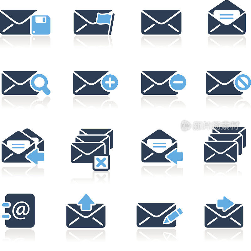 电子邮件图标// Azure系列